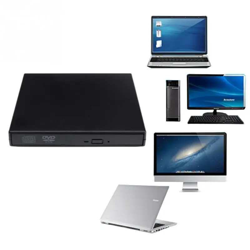 USB 2 0 внешний портативный CD/DVD RW DVD ROM комбо горелка оптический диск Тонкий чехол