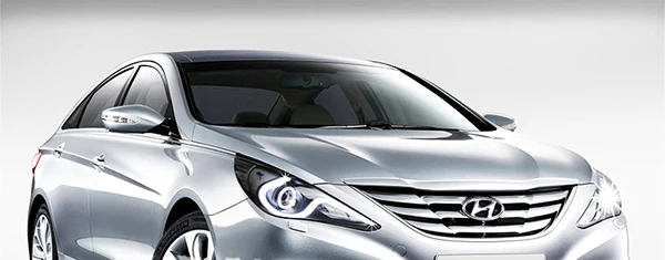 For Sonata I45 LED Strip Head Lamp For HYUNDAI 2009 2010 2011 2012 2013 Year Double Color With Daytime Running Lights