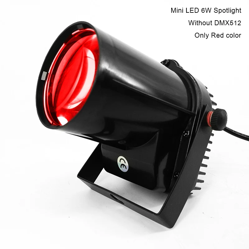 Светодиодный прожектор с DMX512 10 Вт RGBW светодиодный бизнес-освещение с профессиональными для вечерние дискотеки KTV DJ вечерние танцевальные площадки для клубов - Цвет: LED 6W Only R