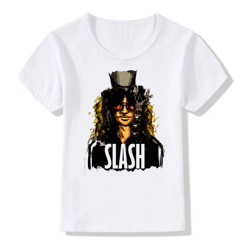 Детская футболка с косая скала и надписью Gun N Roses летняя одежда короткими