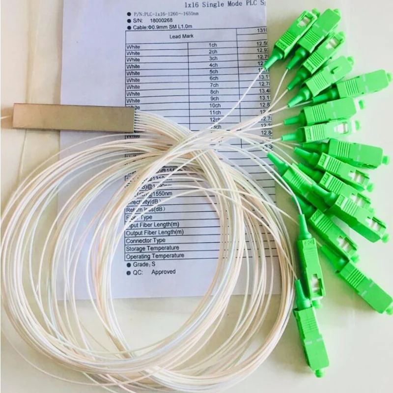 1 шт. FTTH fttx Волоконно-оптический ПВХ ПЛК-Сплиттер SC APC 1x16 ПЛК-сплиттер | Мобильные