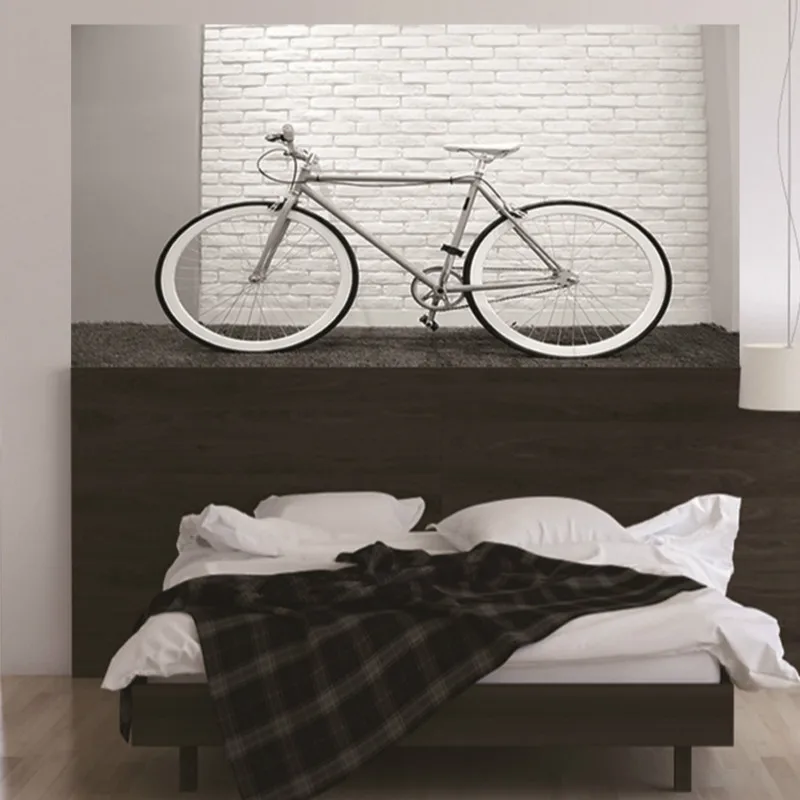 3D наклейка на изголовье плавающий шар велосипед дорога девушка спальня диван