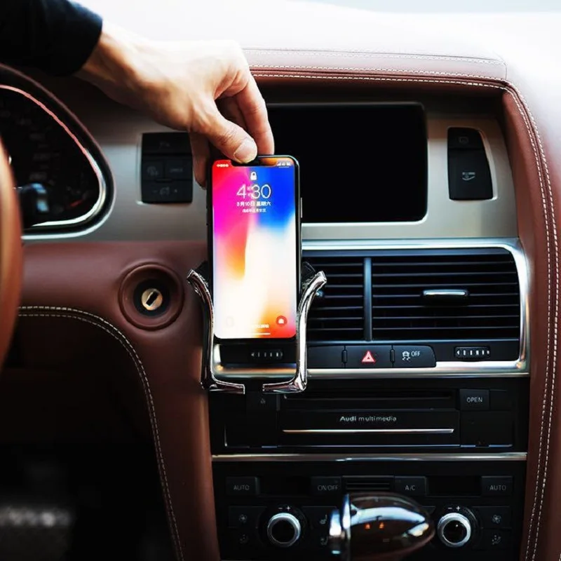 U держатель для телефона в автомобиле iphone 7 X Xiaomi кольцо Вентиляционное крепление
