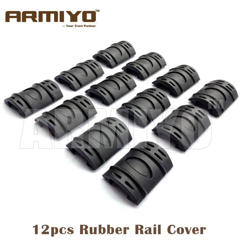 

Armiyo Tactical 12pcs/pack Rifle Handguard Gun Rubber Cover Fit 20mm Rail Hunting Accessories Black Army Green Dark Earth