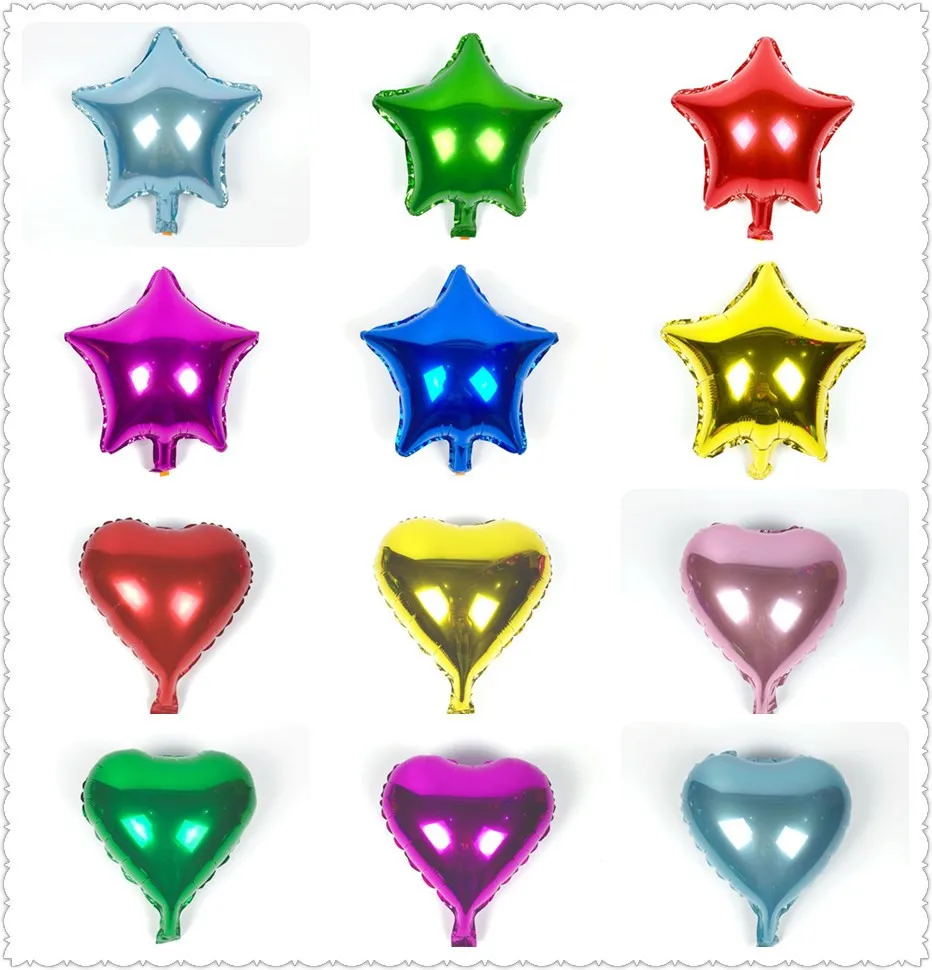 3 шт. 10-дюймовые воздушные шары со звездами и сердцами Свадебные Воздушные из