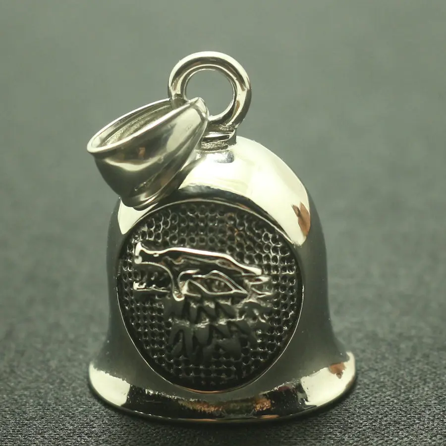 316L Stainlesss сталь животное волк Длинные волосы двусторонний узор Прохладный jingle