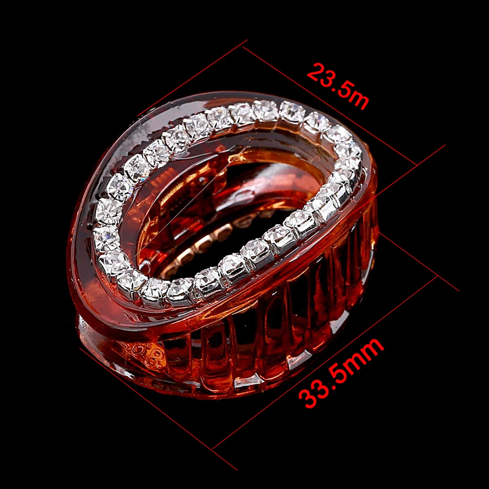 Заколка для волос в ретро стиле акриловая прозрачная форме яйца эластичная краба