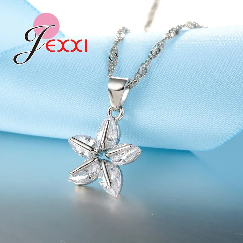 Классический ювелирный набор из кристаллов с пятиконечной звездой для женщин