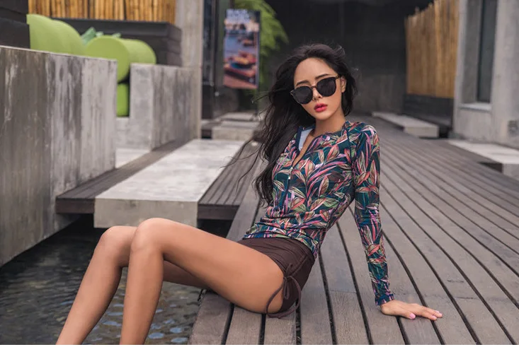 Костюм для серфинга купальный костюм с рукавом купания женская рубашка дайвинга