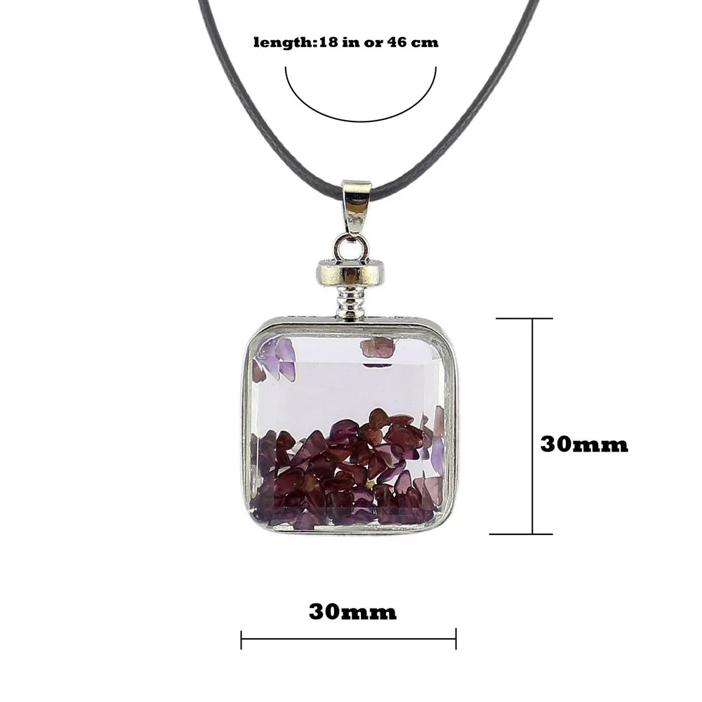 Хрустальная подвеска в виде бутылочки желаний из дробленого камня модные