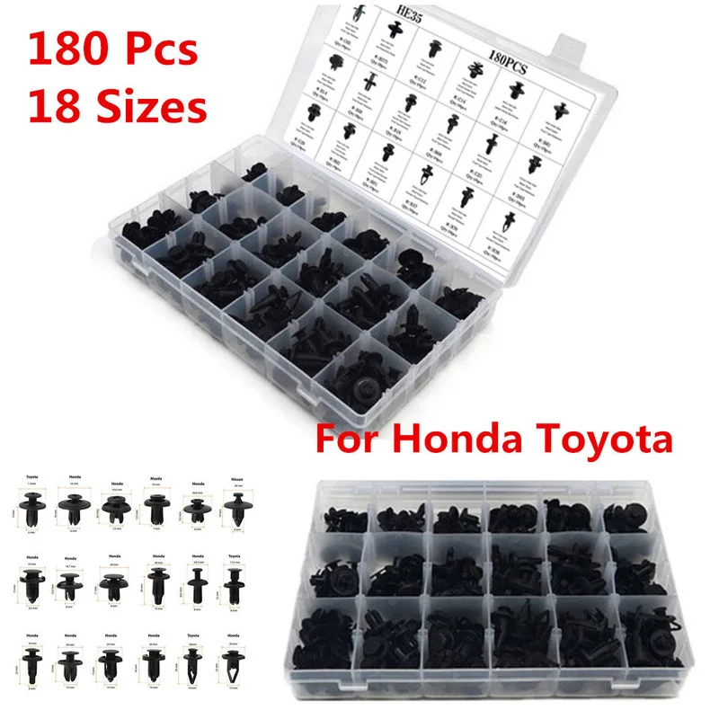 Набор автомобильных заклепок 180 шт. 18 размеров набор инструментов для Honda