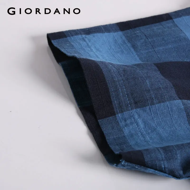 Dordano мужская рубашка короткий рукав отложной воротник в клетку изогнутая Shirtail