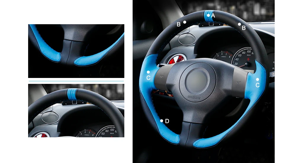 MEWANT черный красный кожаный чехол рулевого колеса автомобиля для Suzuki SX4 2006-2013 Alto 2009- Swift 2005-2011 Opel Agila