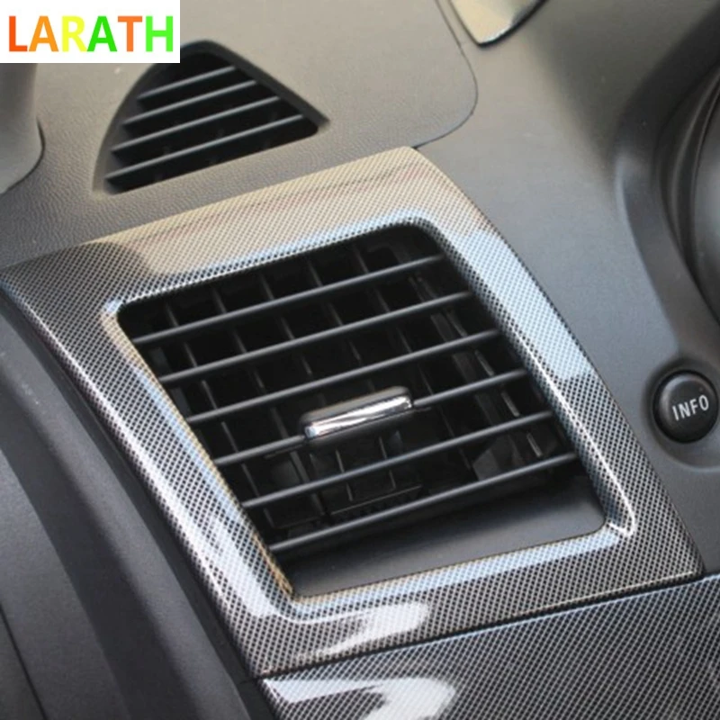 Для Mitsubishi Lancer 2010 2011 2012 углеродное волокно Передняя верхняя вентиляционная крышка Накладка LHD интерьер 2 шт