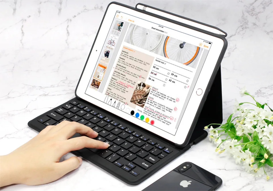WOWCASE Беспроводная клавиатура-чехол на iPad 9,7/11/12,9 несколько Фолио Подставка на iPad пенал держатель Зарядка на ipad чехол чехол на айпад 11" 12.9" Держатель для яблочного карандаша