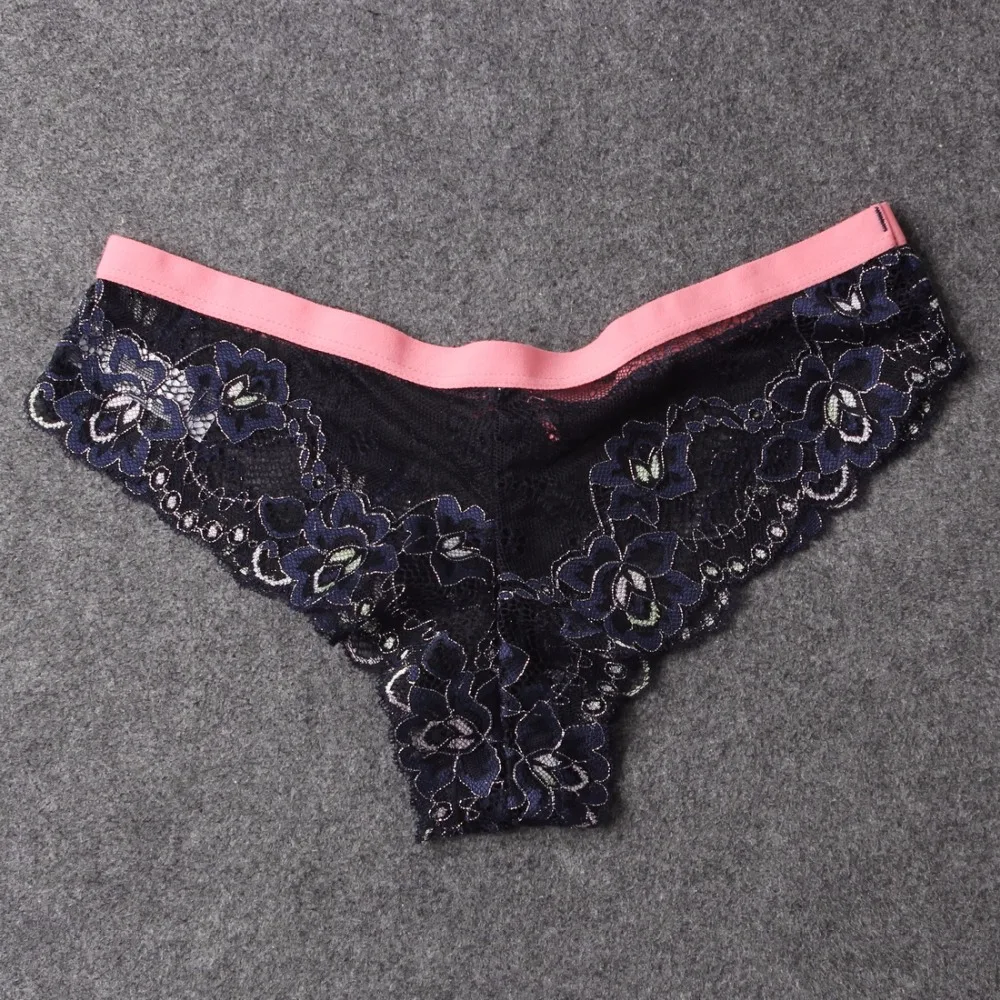 Новые осенние трусики женские трусы с низкой талией и вышивкой
