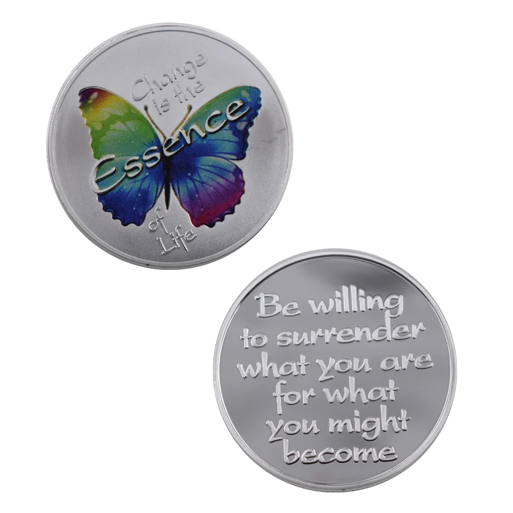 

Home Decorative Lucky Metal Coin Butterfly Cute Animal 999.9 Silver Coin Home Decoration Accessories Coins Collectibles
