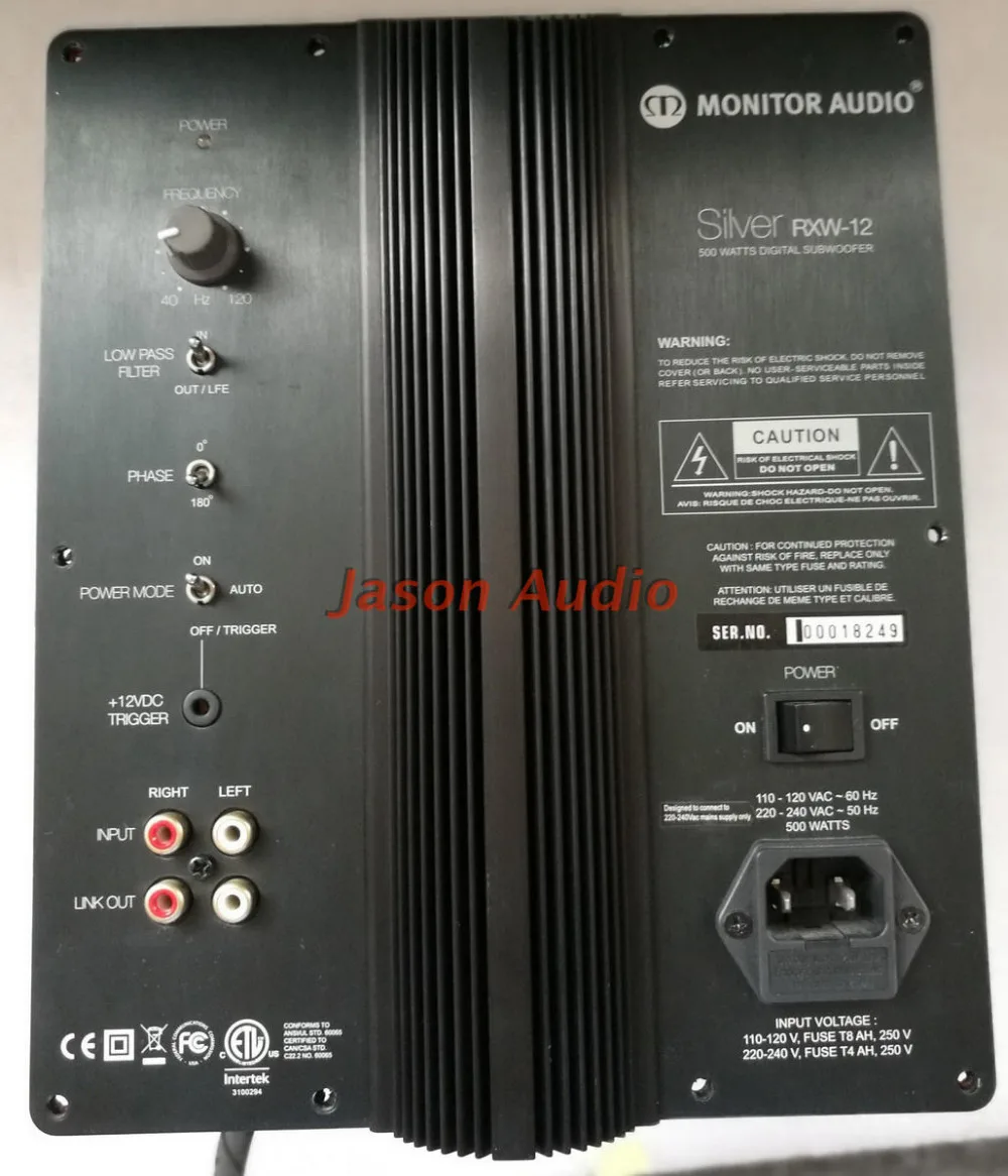 Мониторы Audio Silver RXW12 басовый усилитель мощности цифровой 500 Вт сабвуфер |