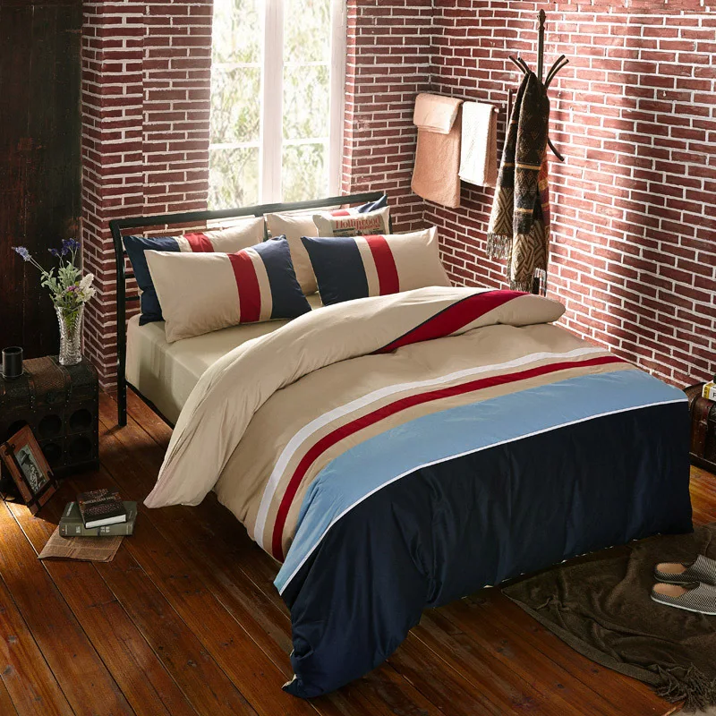 Комплект постельного белья из 100% хлопка для взрослых и детей модные повседневные