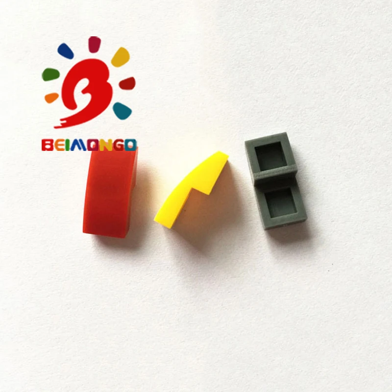 Бесплатная доставка! Строительные блоки BEIMONGO кирпичи с бантом 1x2 100 шт. дуговые