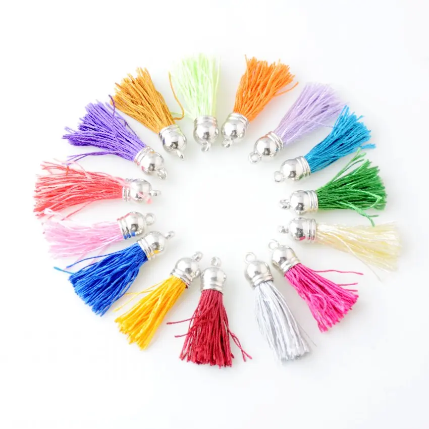 10 шт. 4 3 см винтажная нейлоновая кисточка бахрома для Purl Macrame DIY Ювелирный брелок