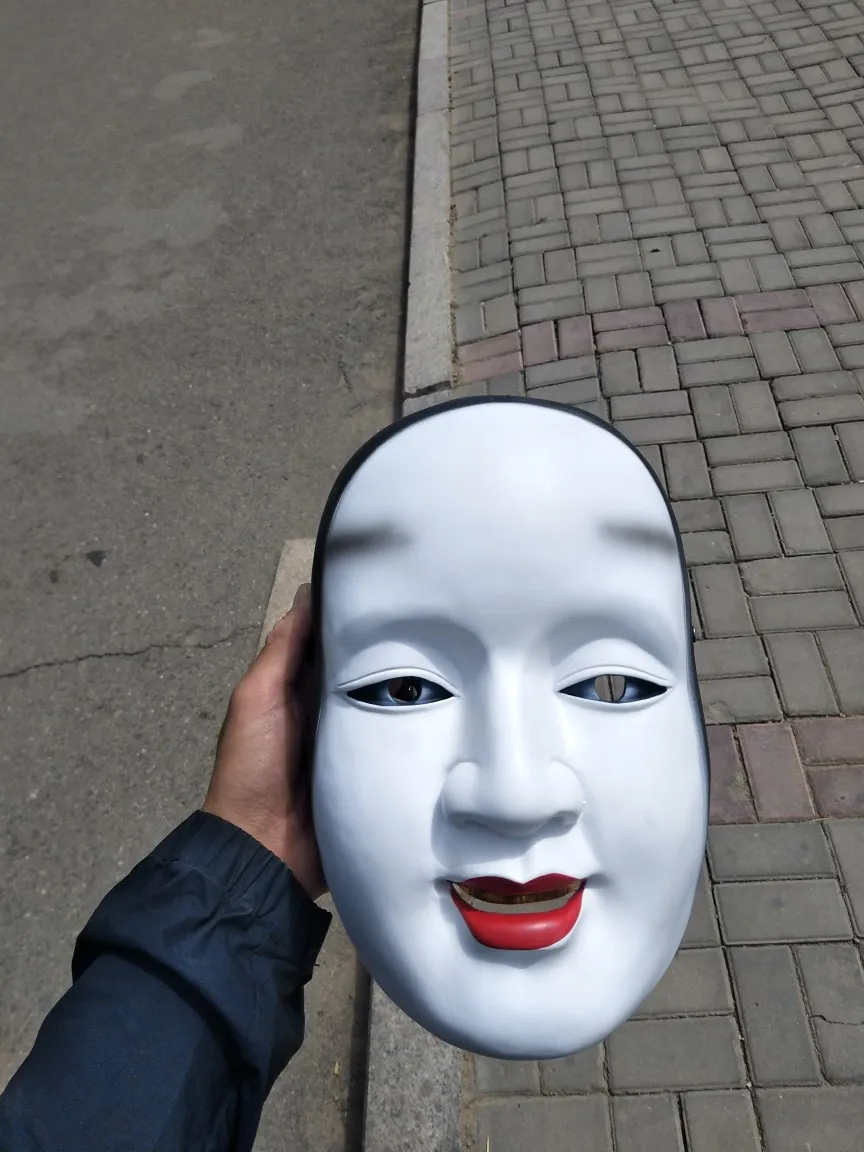 Полное лицо японский Noh Shite танец драма белая маска Koomote Косплей демона маска маскарад Кабуки вечерние карнавальные высокое качество