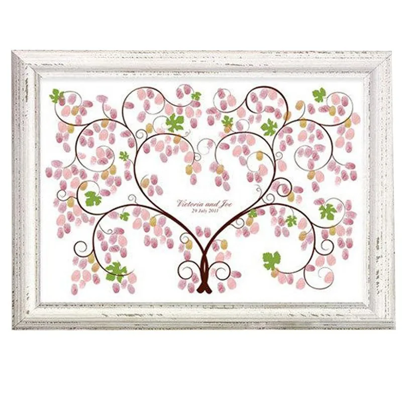 Отпечатков пальцев посещаемости рисовать Творческий отпечатков дерево знак в