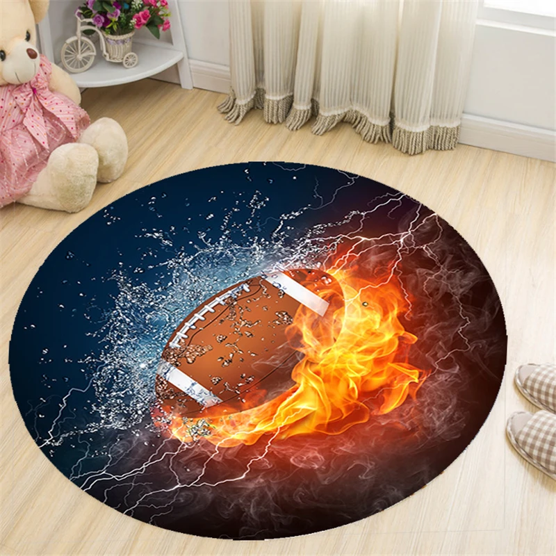 Ins стиль круглый 3D ковер коврики для игровой комнаты мальчиков детский
