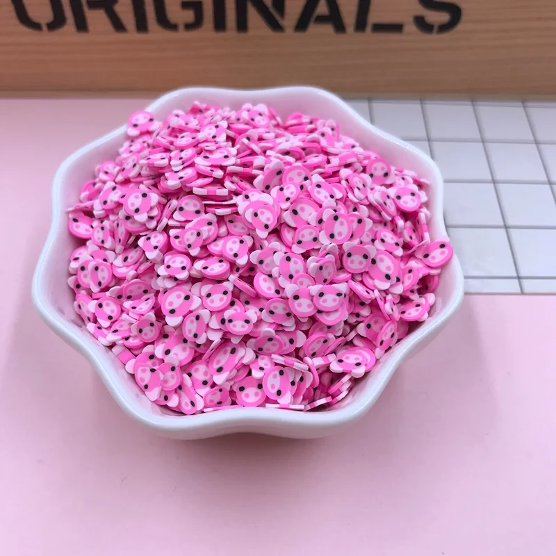 pink pig 50 г/лот, горячая распродажа, глиняные разбрызгиватели животных для рукоделия, украшения для телефона, сделай сам - Цвет: pink pig