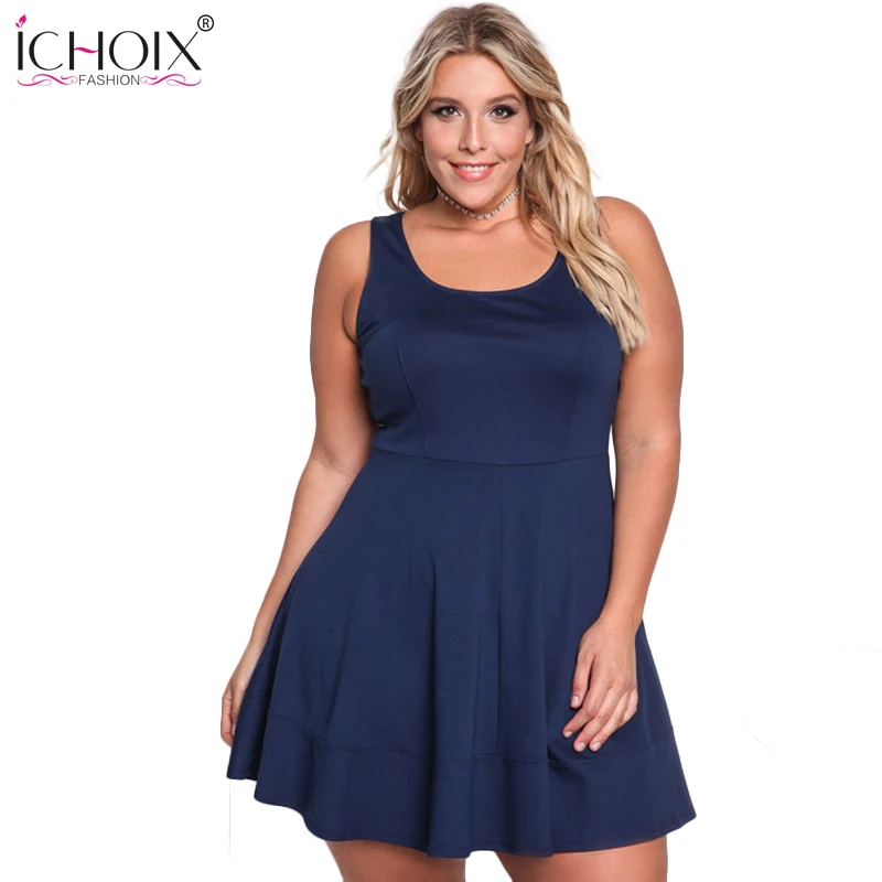 Плюс Большой Размер 3XL Империя Платье 2017 Лето Женщин Сексуальный Черный Line Одежда