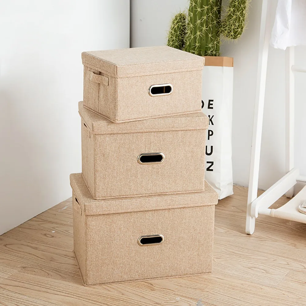 Складной органайзер для одежды из хлопка и льна большая сумка хранения