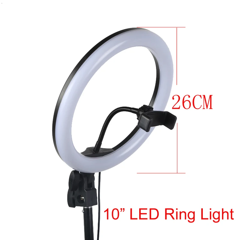 Photo Studio LED Selfie Ring Light 10&quot 36W 3200-5800K Photographic Lighting for youtube Video with Cell Phone Holder | Электроника