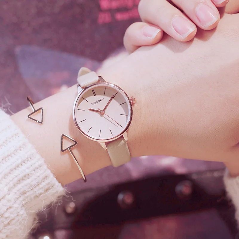 Минималистичные OL простые изысканные Женские кварцевые наручные часы
