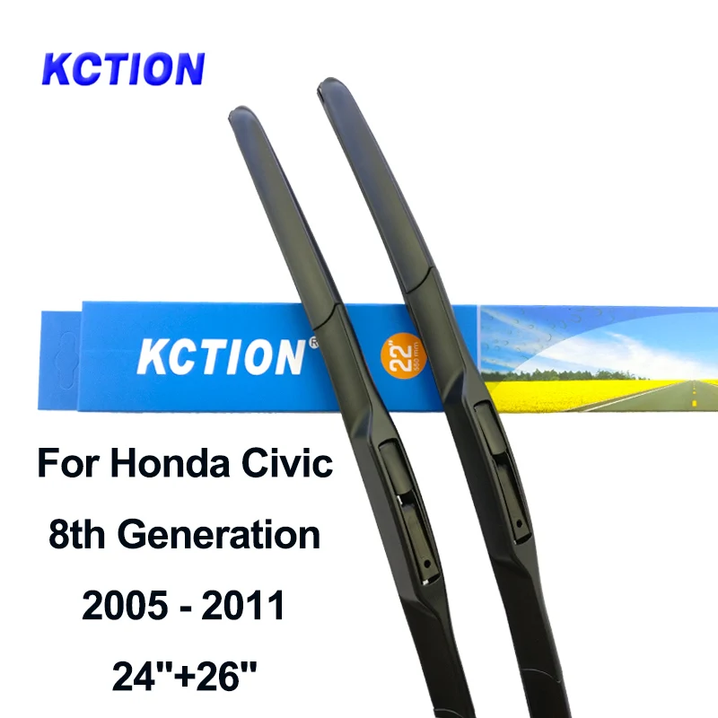 Windshield hybrid wiper blade windscreen car accessories for Honda Civic 7th 8th 9th Generation from 2001 to 2018 Fit Hook | Автомобили и