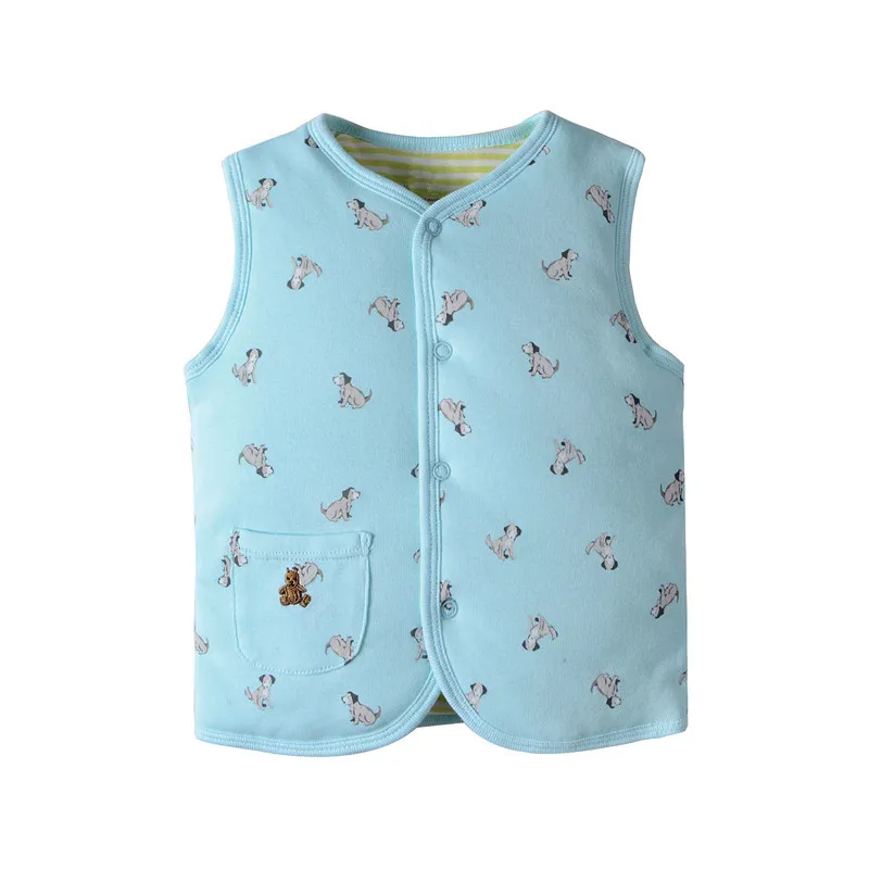 Baby winter coat double cotton padding girls designer clothes baby boys costume thicken waistcoat newborn infants clothing vest | Детская