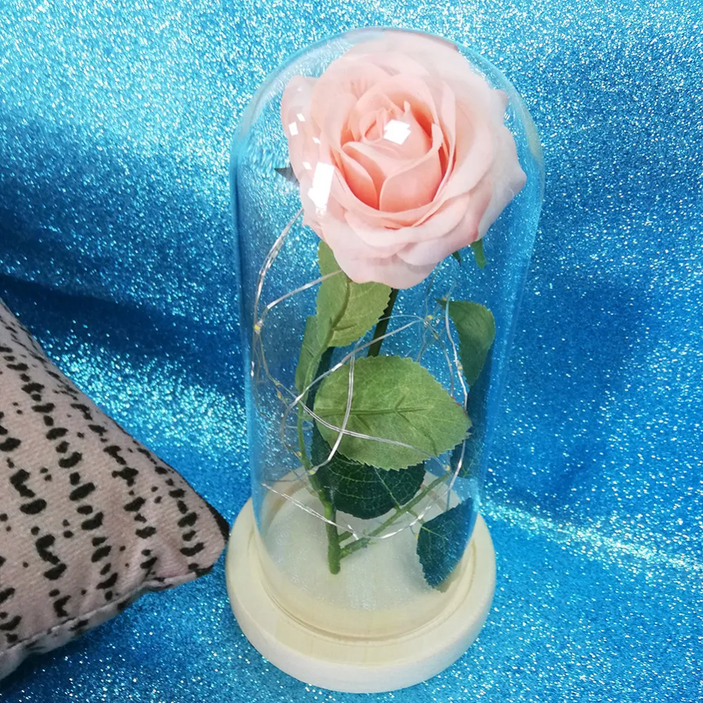 Розовое светодиодное освещение с золотым покрытием для влюбленных розовое