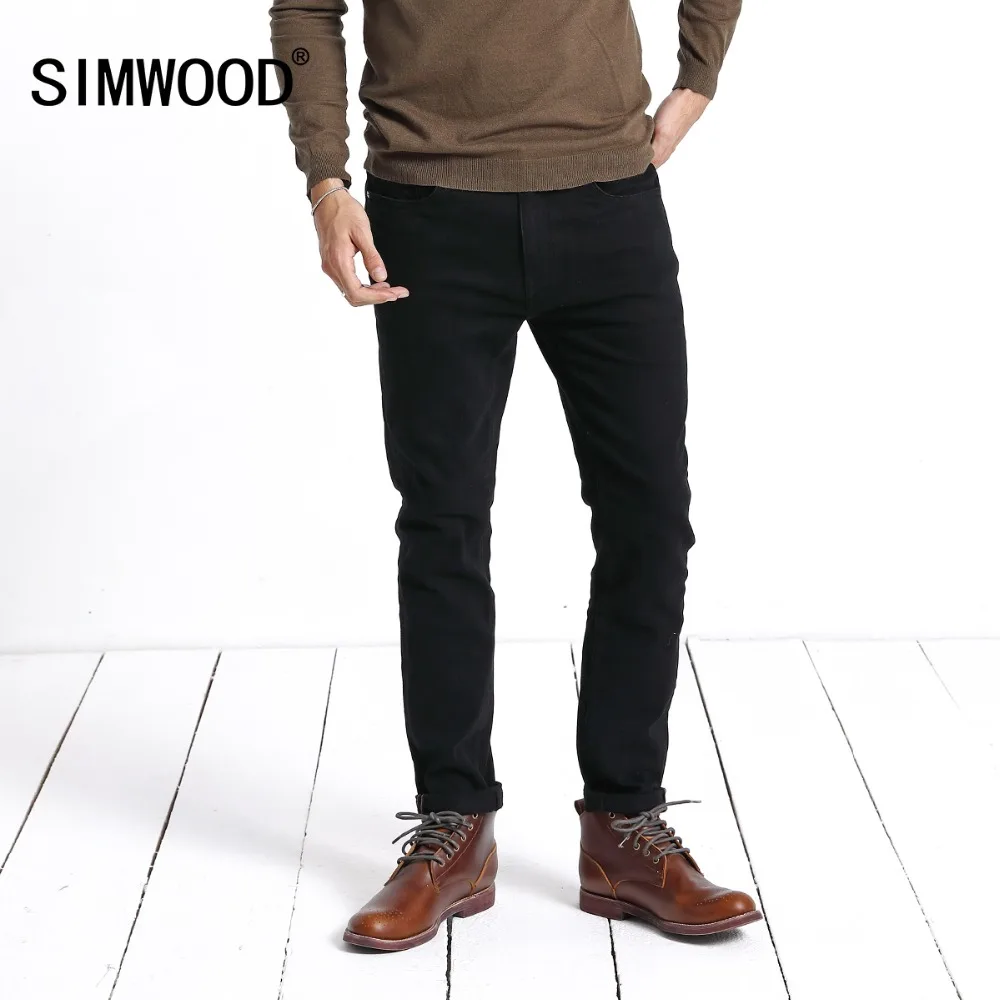 SIMWOOD Новые мужские джинсы 2019 горячая Распродажа модные джинсовые брюки для