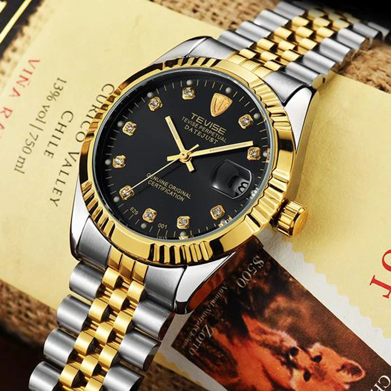 TEVISE водонепроницаемые автоматические часы лучший бренд Роскошные Мужские