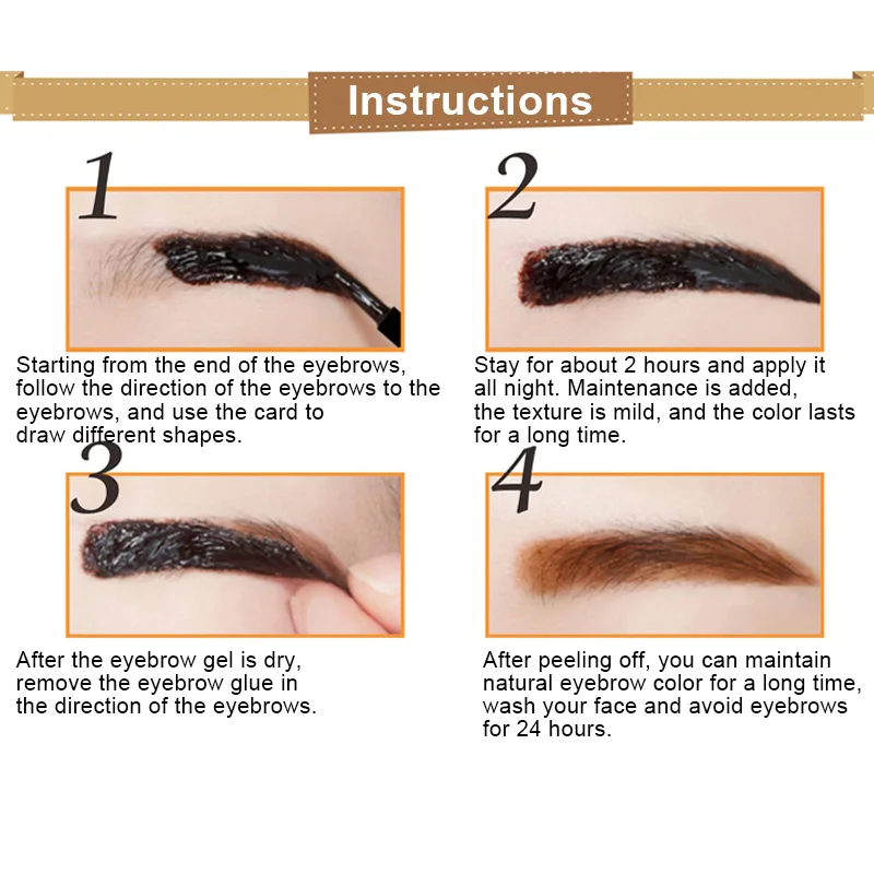 Отшелушивающий гель для татуажа глаз милый красный винный флакон форма бровей