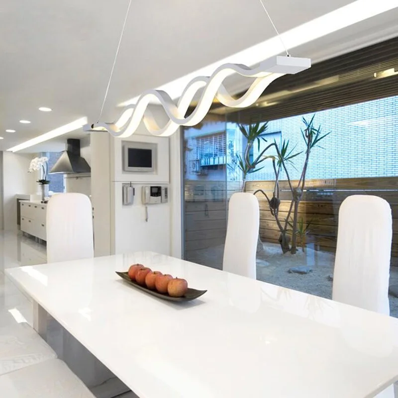 Светодиодная креативная s образная волнистая акриловая люстра с регулируемой