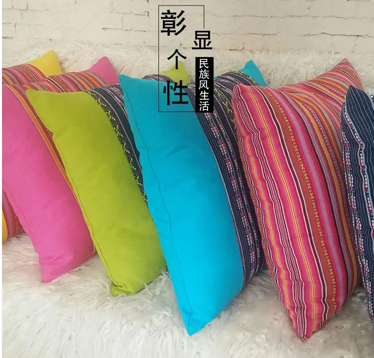 

retro folk pattern cushion cover pillowcase sofa throw pillow cover office backrest cushion case