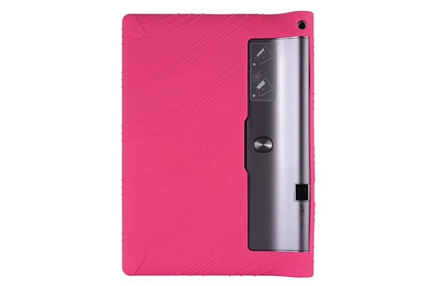 rose Для lenovo YOGA Tab 3 Pro 10X90 X90F чехол для планшета tab3 10,1 YT-X703L X703F Мягкая силиконовая задняя крышка защитная оболочка+ пленка+ ручка - Цвет: rose