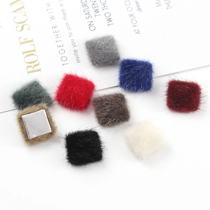 30 шт. меховые Кабошоны помпоны пушистые норковые мех норки сердце сделай сам