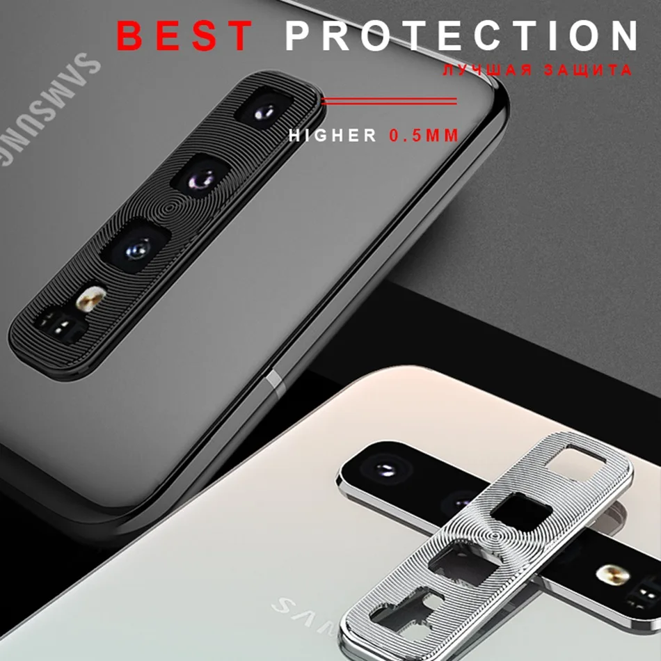 Металлическая защитная пленка для объектива камеры Samsung A50 A30 алюминиевая Galaxy S10