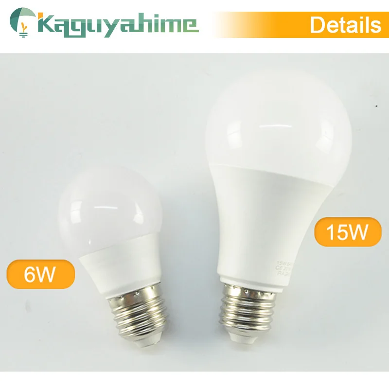 Kaguyahime E27 E14 Светодиодный лампа 1 шт./5 шт. в партии 6 Вт 15 высокой мощности Яркость 220 V