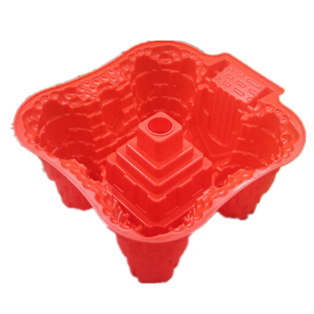 Силиконовая форма в виде замка для выпечки 3D формочка тортов хлеба сделай сам