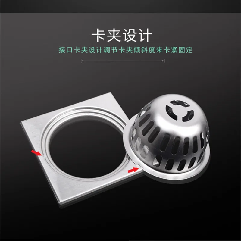 ITAS1106 нержавеющая сталь Балкон Ванная комната слив 4 дюйма 15 см квадратный Круглый