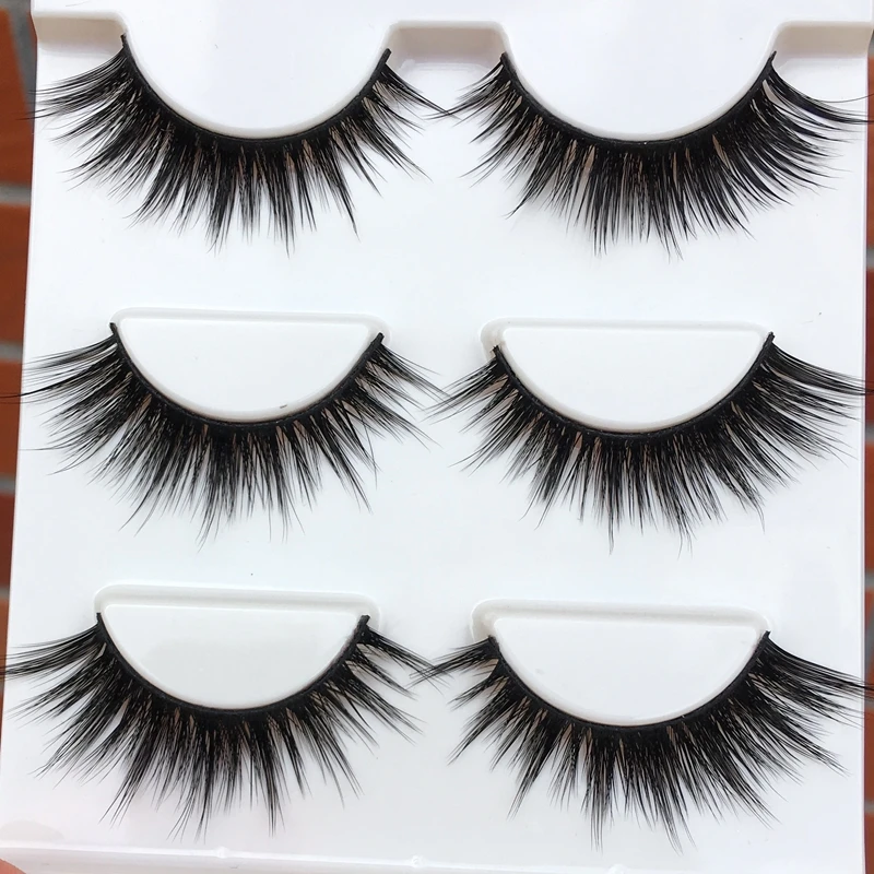 3 пары сценический инструмент для макияжа накладные ресницы ручной работы