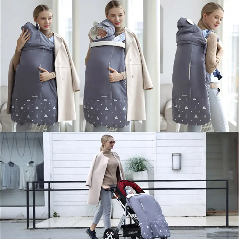 Лучший детский зимний плащ переноска теплая накидка детская коляска дождевик