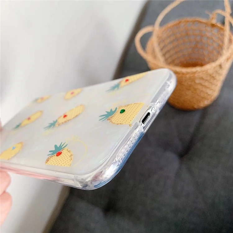 Летний чехол для телефона с ромбовидным сосновым яблоком ракушка iphone XR XSMAX apple X 6 7
